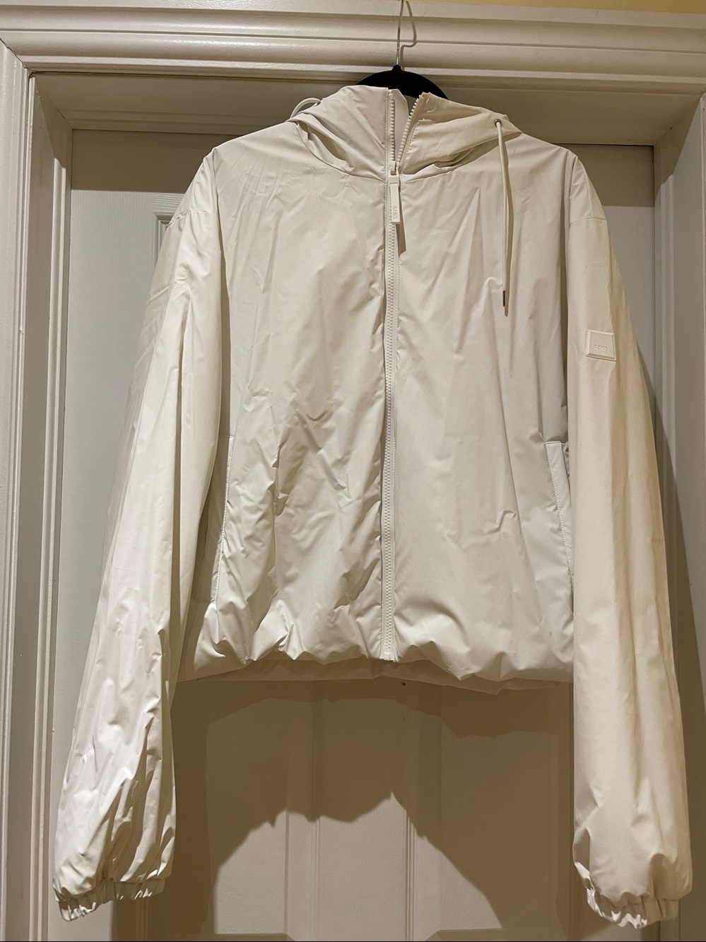 Rains Urbain Utility Chic Scandi Minimalist White Jacket